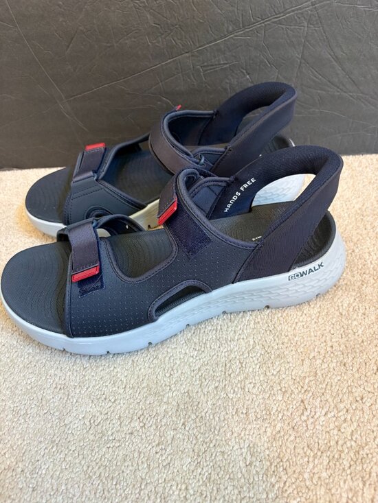 Skechers Slip Ins Go Walk Sandals Men\'s Size 13 Navy Blue 229210 NWOT main image 5